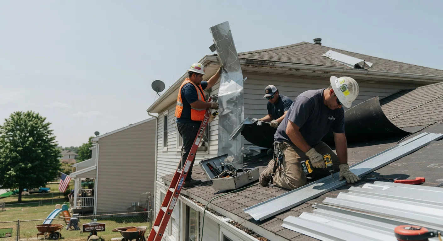 Storm Damage Metal Roof Repair in Gilbertsville, NY